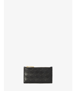 Portacarte con zip nero