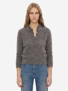 Pullover stile polo Smoky Grey