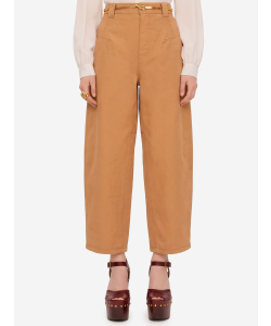 Pantaloni barrel in tela di cotone