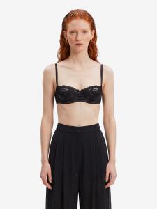 Reggiseno balconcino in raso e pizzo