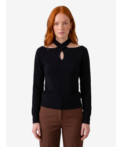 Maglia con collo incrociato