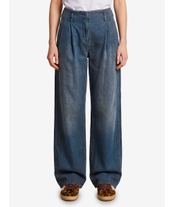 Pantaloni in cotone lavaggio medio