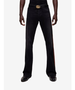 Pantalone slim in denim di cotone Web