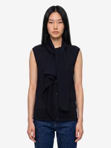 Cardigan asimmetrico senza maniche