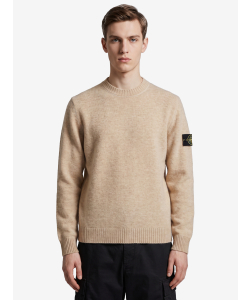 Maglione girocollo beige