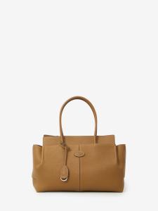 Borsa shopping media in pelle martellata