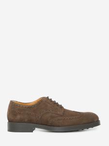 Scarpa stringata in pelle scamosciata
