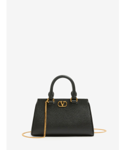 Borsa mini VLogo Signature in pelle granata