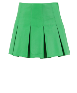 Gonna in pelle verde