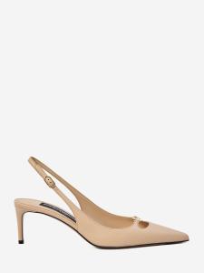 Décolleté slingback nappa seta