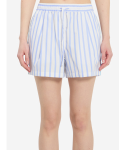 Shorts in popeline a righe