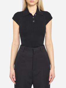 Top stile polo a coste