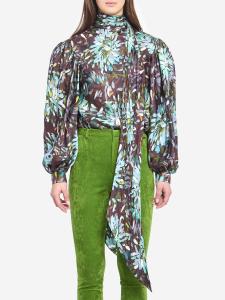 Camicia in twill di seta stampata