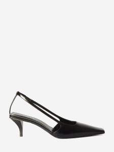 Décolleté slingback con logo crystal