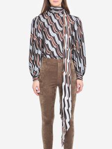 Camicia in twill di seta stampata