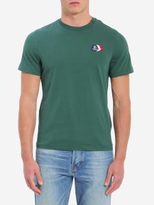 T-shirt in cotone con logo tricolore