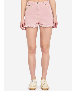 Shorts in denim rosa