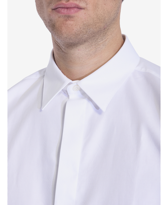 SAINT LAURENT - Camicia a righe in popeline di cotone