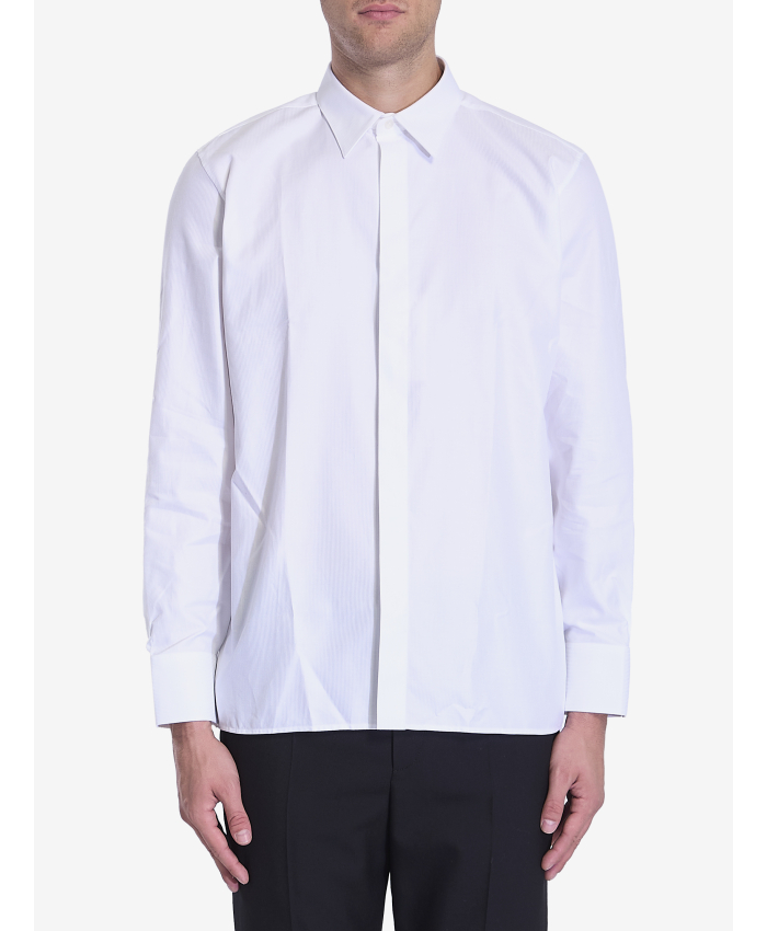 SAINT LAURENT - Camicia a righe in popeline di cotone