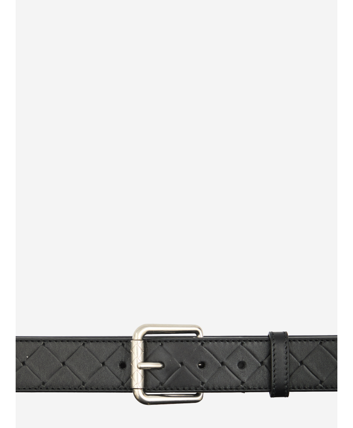 BOTTEGA VENETA - Cintura in pelle nera