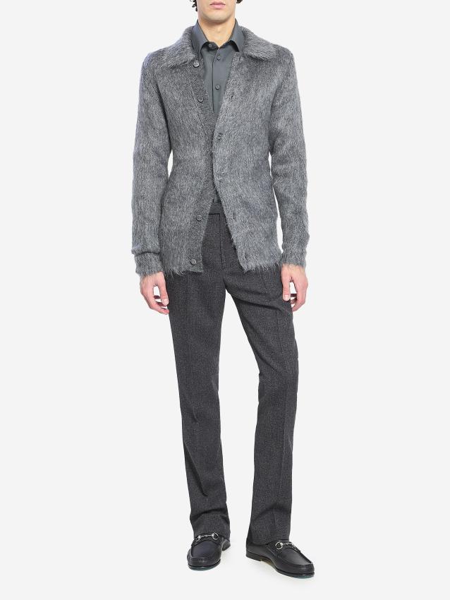 GUCCI - Pantalone in tessuto mouliné in lana