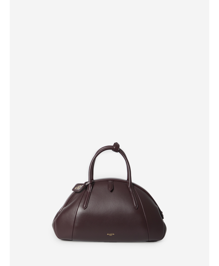 ALAIA - Borsa Top Handle in pelle bordeaux