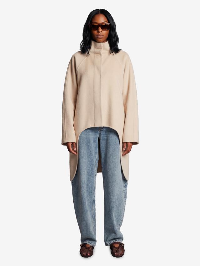 ALAIA - Cappotto asimmetrico in cashmere double face