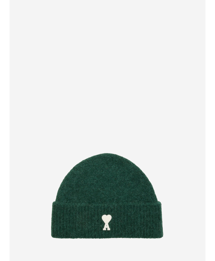 AMI PARIS - Berretto Ami de Coeur in alpaca verde