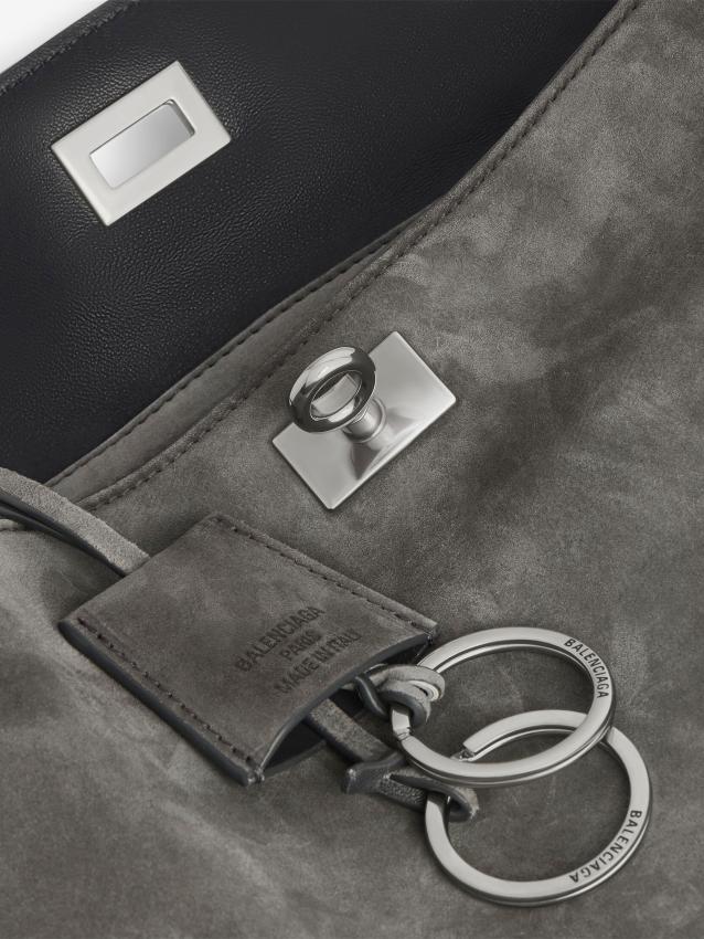 BALENCIAGA - Borsa Rodeo piccola grigio tempesta