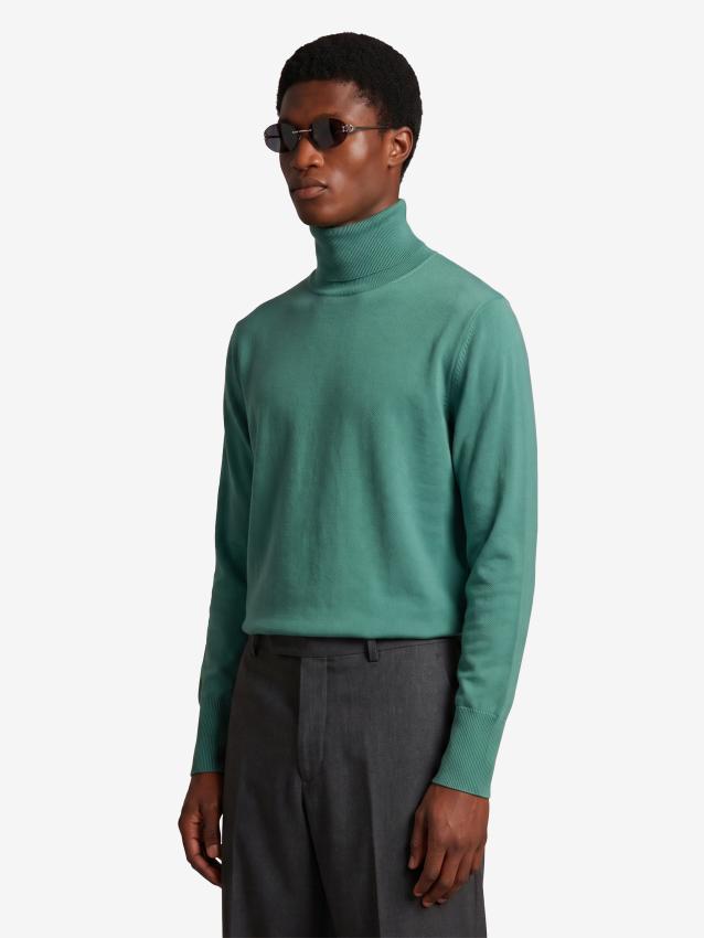 BALLANTYNE - Dolcevita in cashmere verde Zephir