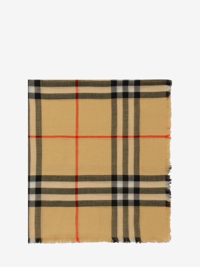 BURBERRY - Sciarpa in lana Check