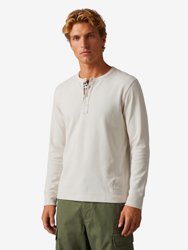 BURBERRY - Long-sleeved cotton sweater