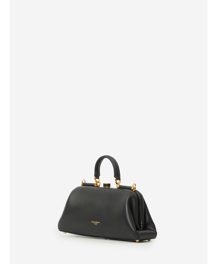 DOLCE&GABBANA - Borsa a spalla in pelle di agnello nera