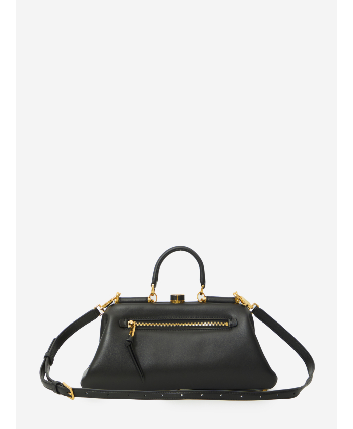 DOLCE&GABBANA - Borsa a spalla in pelle di agnello nera