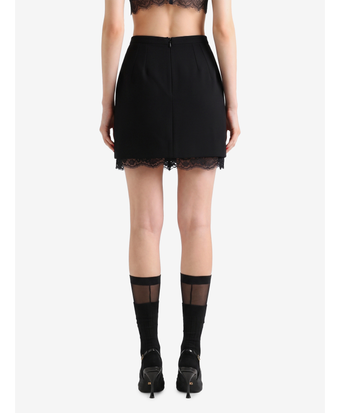 DOLCE&GABBANA - Mini skirt in wool double crepe