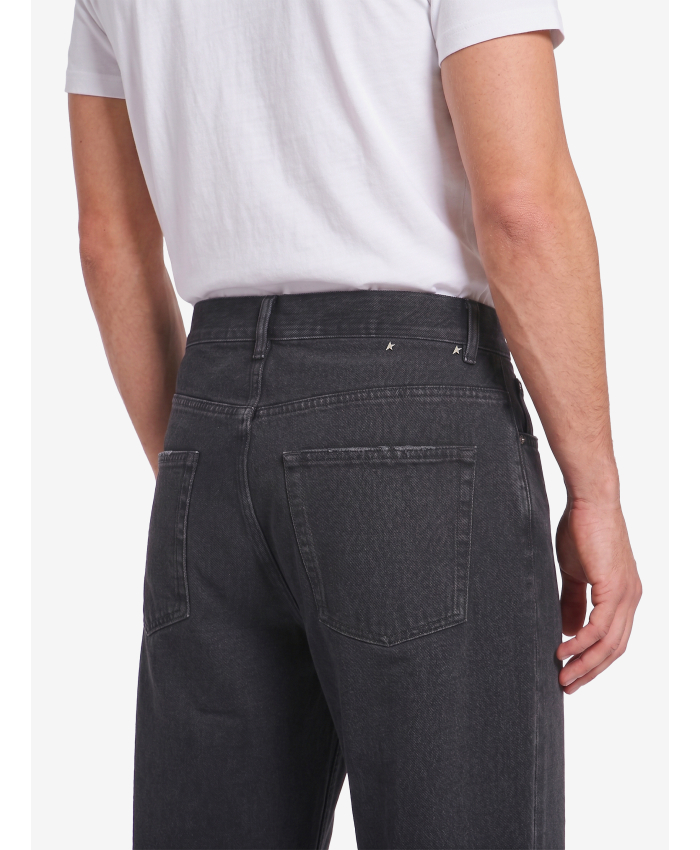 GOLDEN GOOSE - Jeans nero effetto vintage