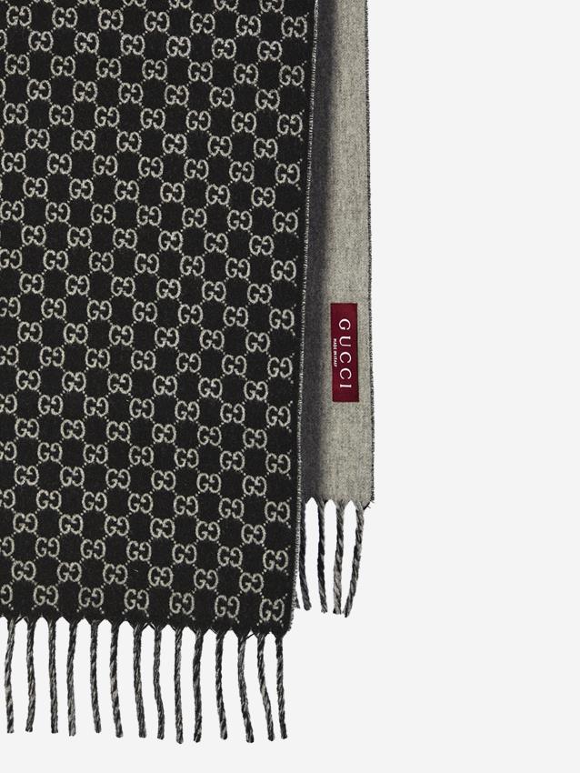 GUCCI - Sciarpa in lana e cashmere GG