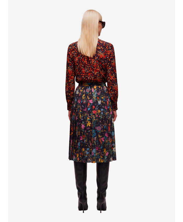 GUCCI - Gonna midi in seta stampata