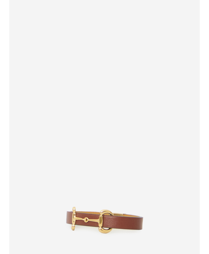 GUCCI - Bracciale in pelle con Morsetto