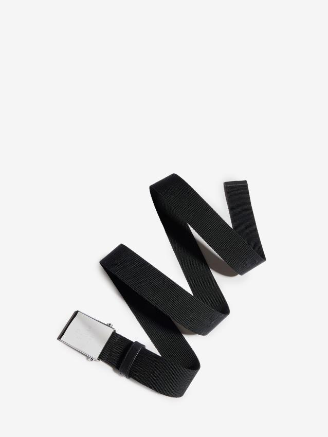 GUCCI - Black belt with rectangular buckle