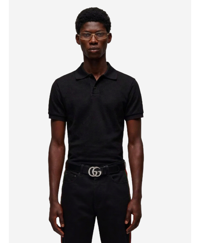 GUCCI - Polo in jersey tecnico GG jacquard