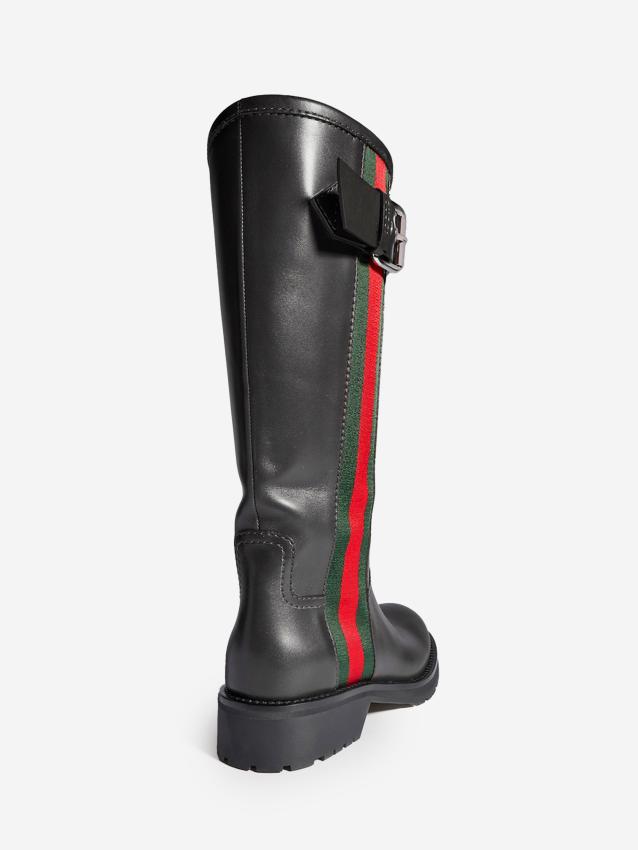 GUCCI - Biker boots with Web