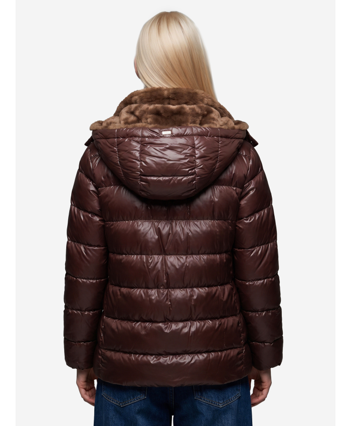 HERNO - Piumino ultralight con ecopelliccia