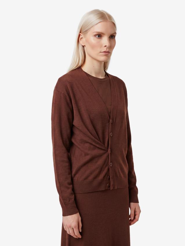 LEMAIRE - Cardigan Twisted Acajou