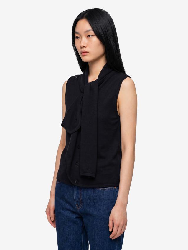LEMAIRE - Cardigan asimmetrico senza maniche