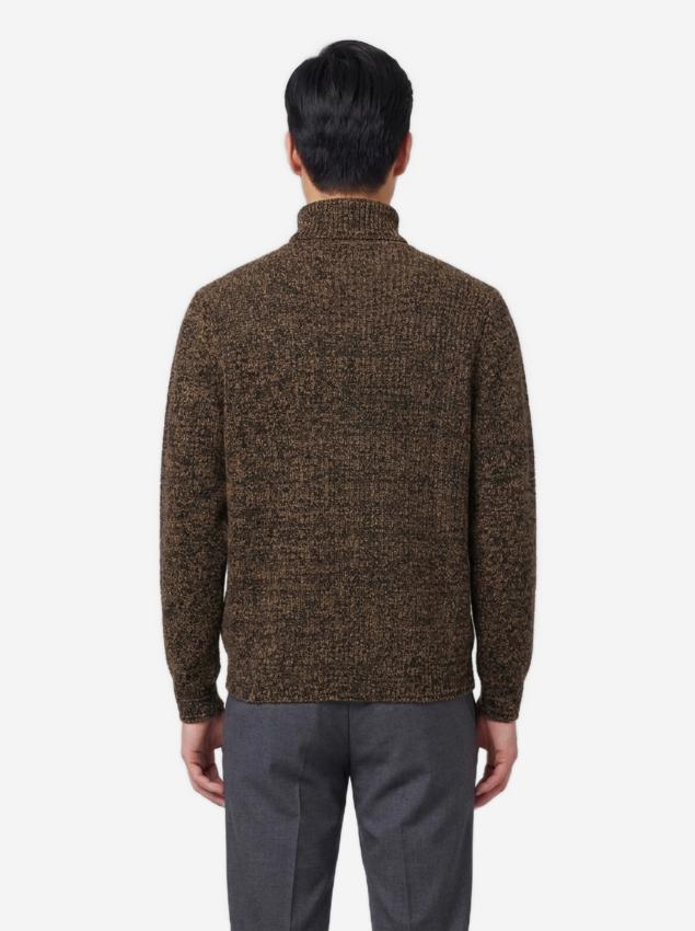 LEMAIRE - Maglione collo alto Tabacco