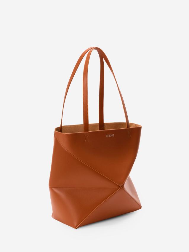 LOEWE - Borsa Puzzle Fold Tote media marrone Scoiattolo