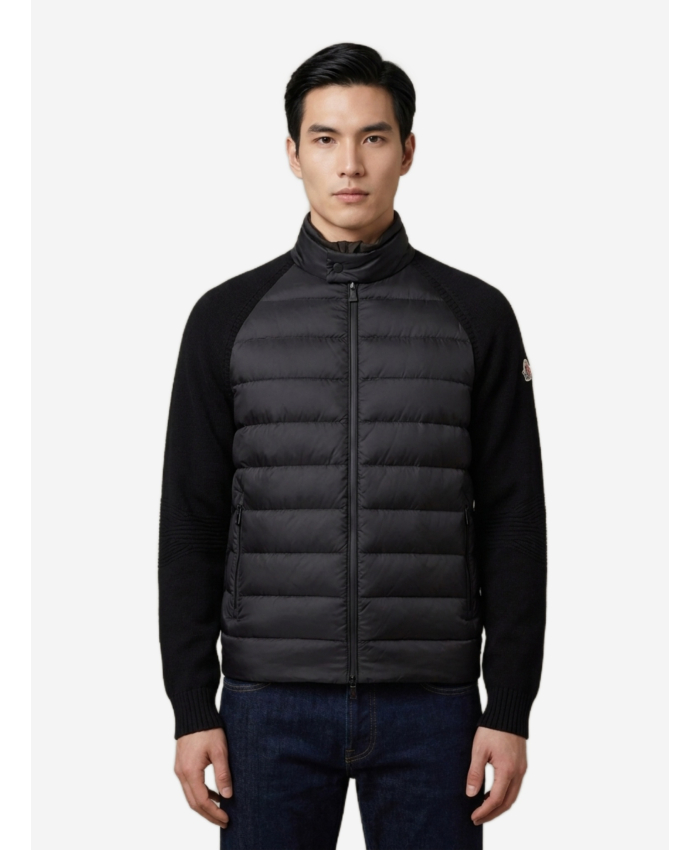 MONCLER GRENOBLE - Cardigan imbottito nero