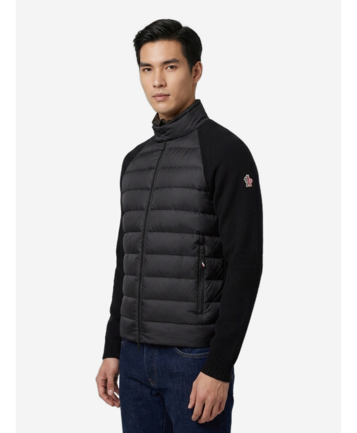 MONCLER GRENOBLE - Cardigan imbottito nero