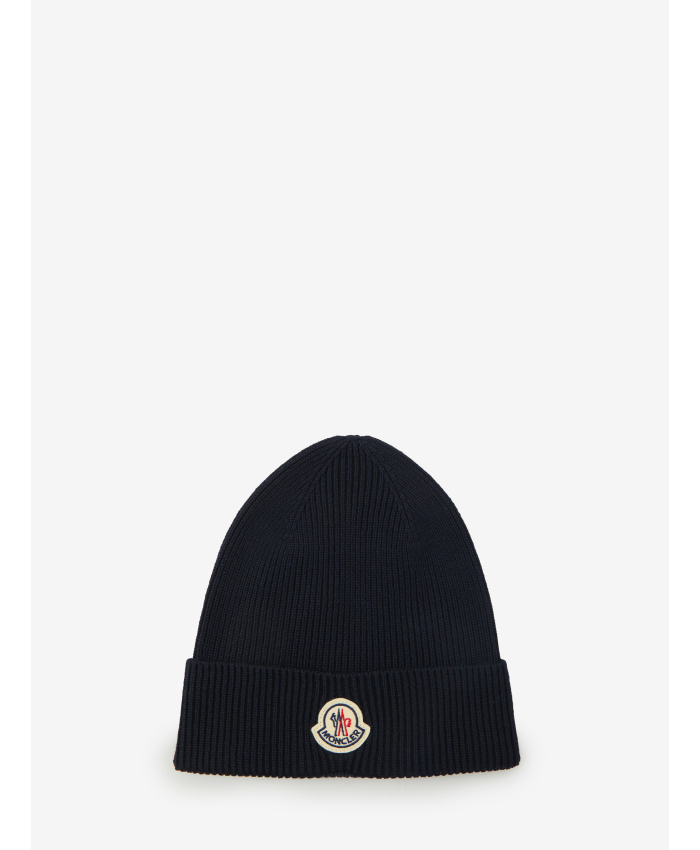 MONCLER - Berretto in lana blu navy